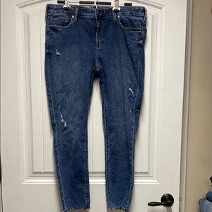 Silver Jeans Blue Skinny Distressed Denim